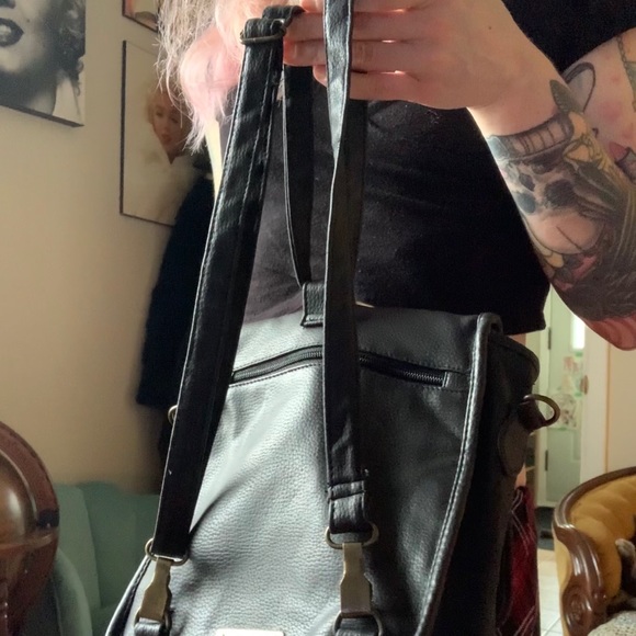 Convertible Mini-backpack and Crossbody purse with adjustable straps and clips. - Picture 5 of 9